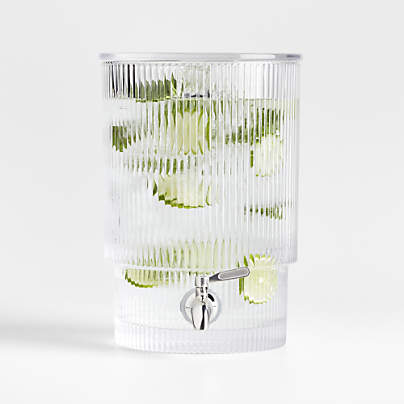 Atwell 1.7-Gallon Ribbed Glass Drink Dispenser