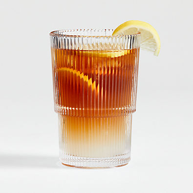 View Atwell 16-Oz. Stackable Ribbed Highball Glass details