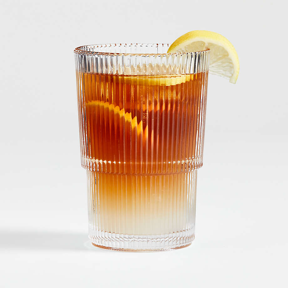 Atwell Cider Orange Highball Glass | Crate & Barrel