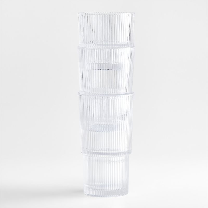 Atwell 18-Oz. Tall Stackable Ribbed Glass - image 2 of 4