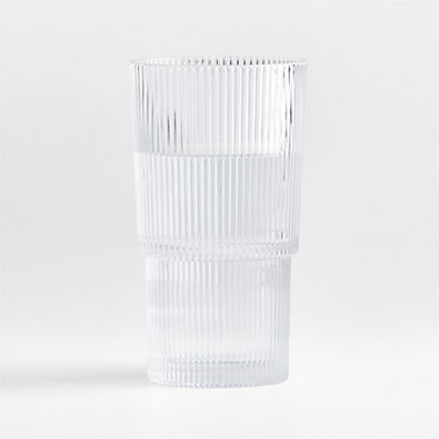 View Atwell 18-Oz. Tall Stackable Ribbed Glass details