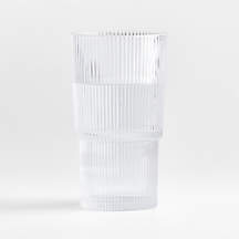 Atwell 18-Oz. Tall Stackable Ribbed Glass