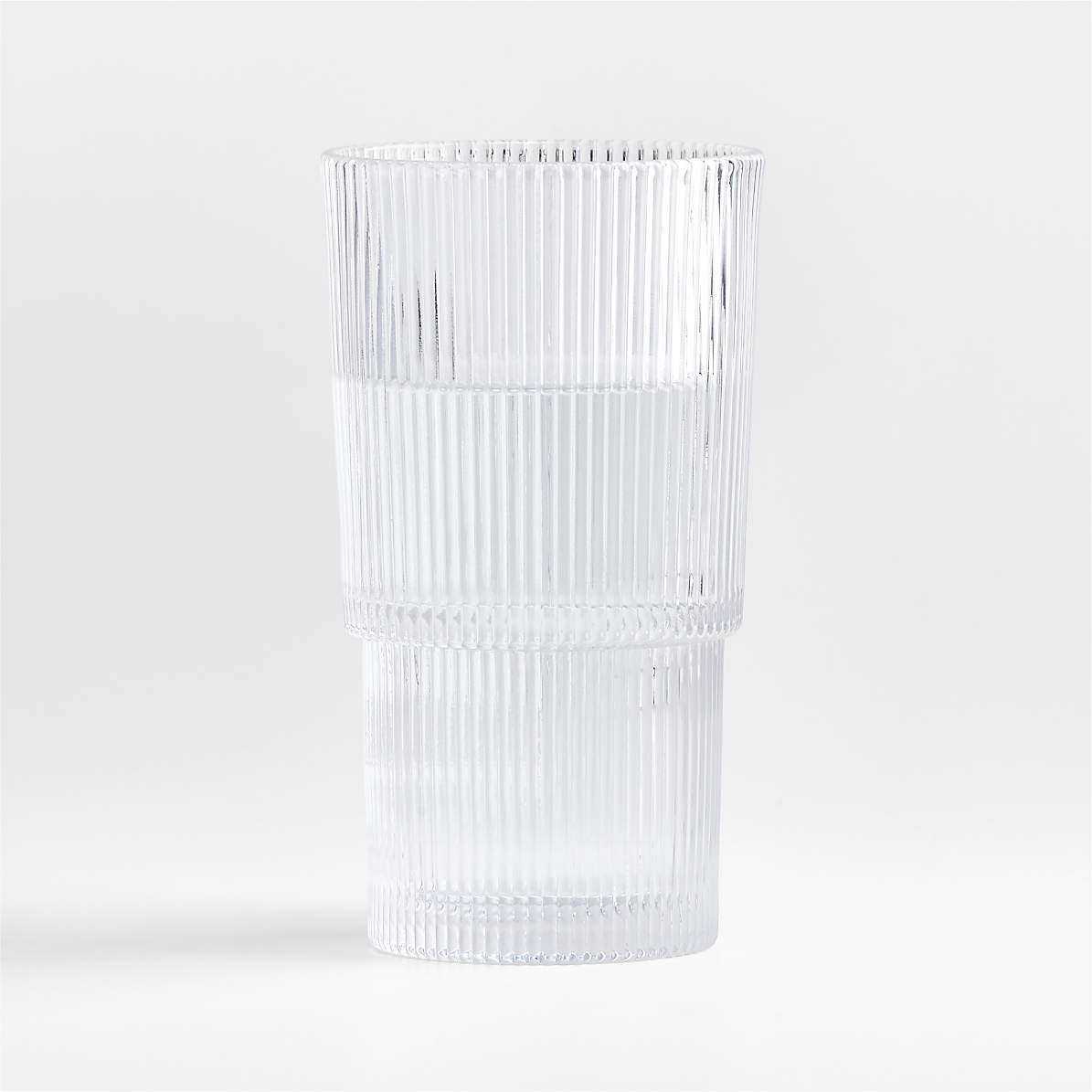 Atwell Stackable Textured Ribbed Drink Glasses