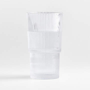 HEAVY DRINKING GLASSES, RIBBED SIDES - McLaughlin Auctioneers, LLC