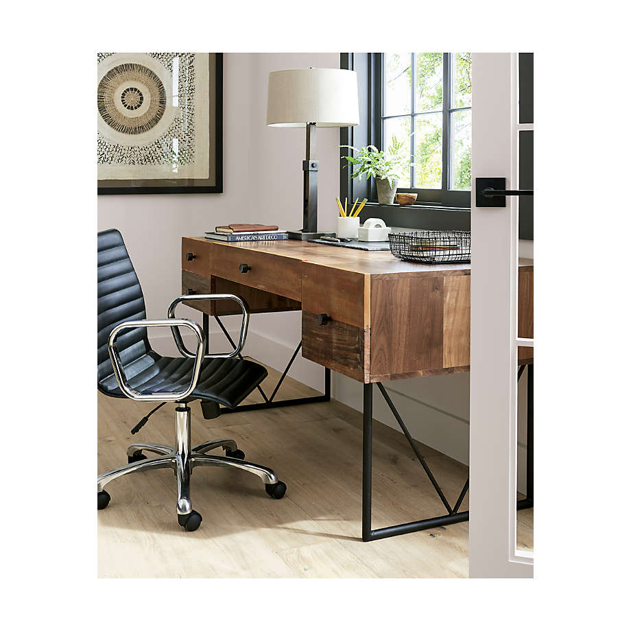 Crate and barrel leather best sale desk chair