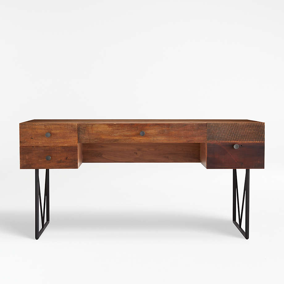 Atwood Reclaimed Wood Desk + Reviews Crate and Barrel