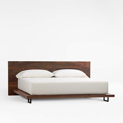 Atwood California King Bed With, California King Bed Frame With Bookcase Headboard