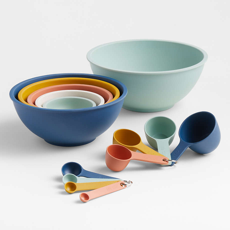 Maeve Multi-Colored Ceramic Measuring Cups and Spoons