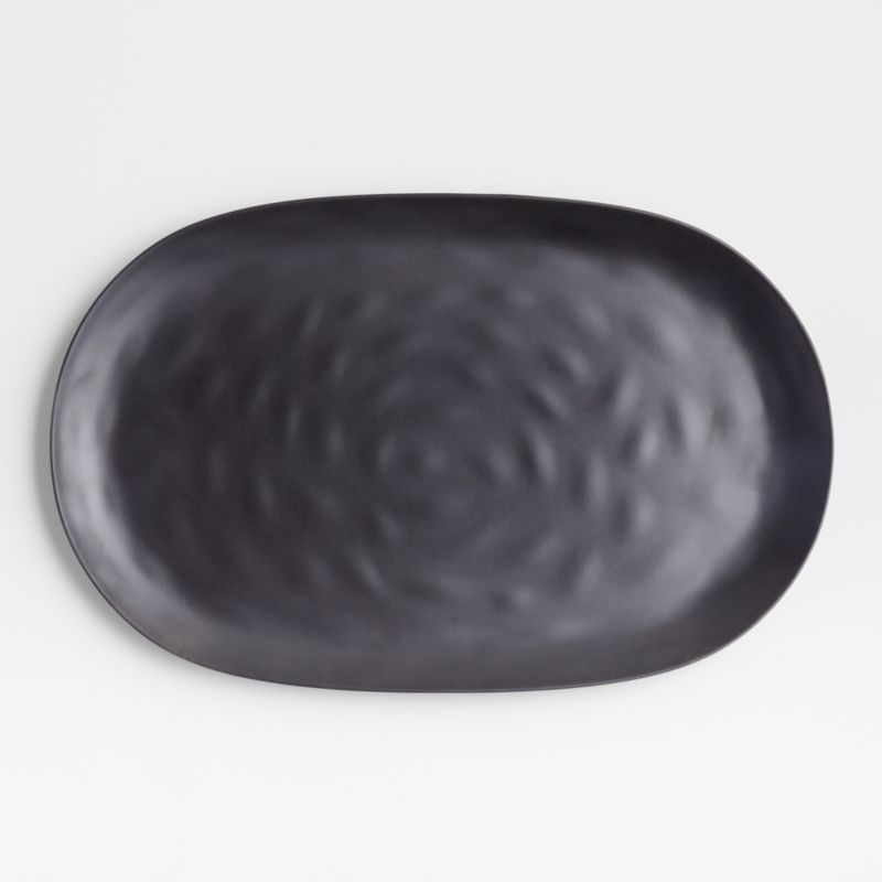 Audley Dark Grey Bamboo Melamine Serving Platter