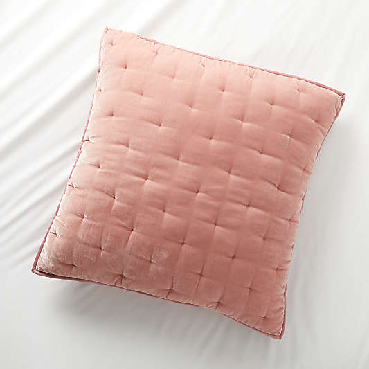 Audra Blush Velvet Euro Sham