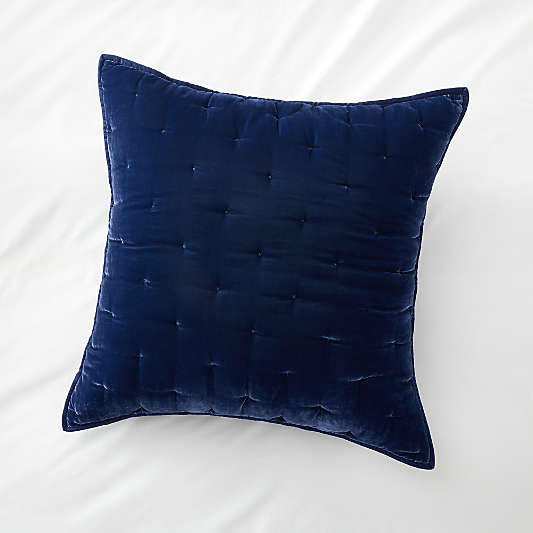 Audra Velvet Navy Euro Sham