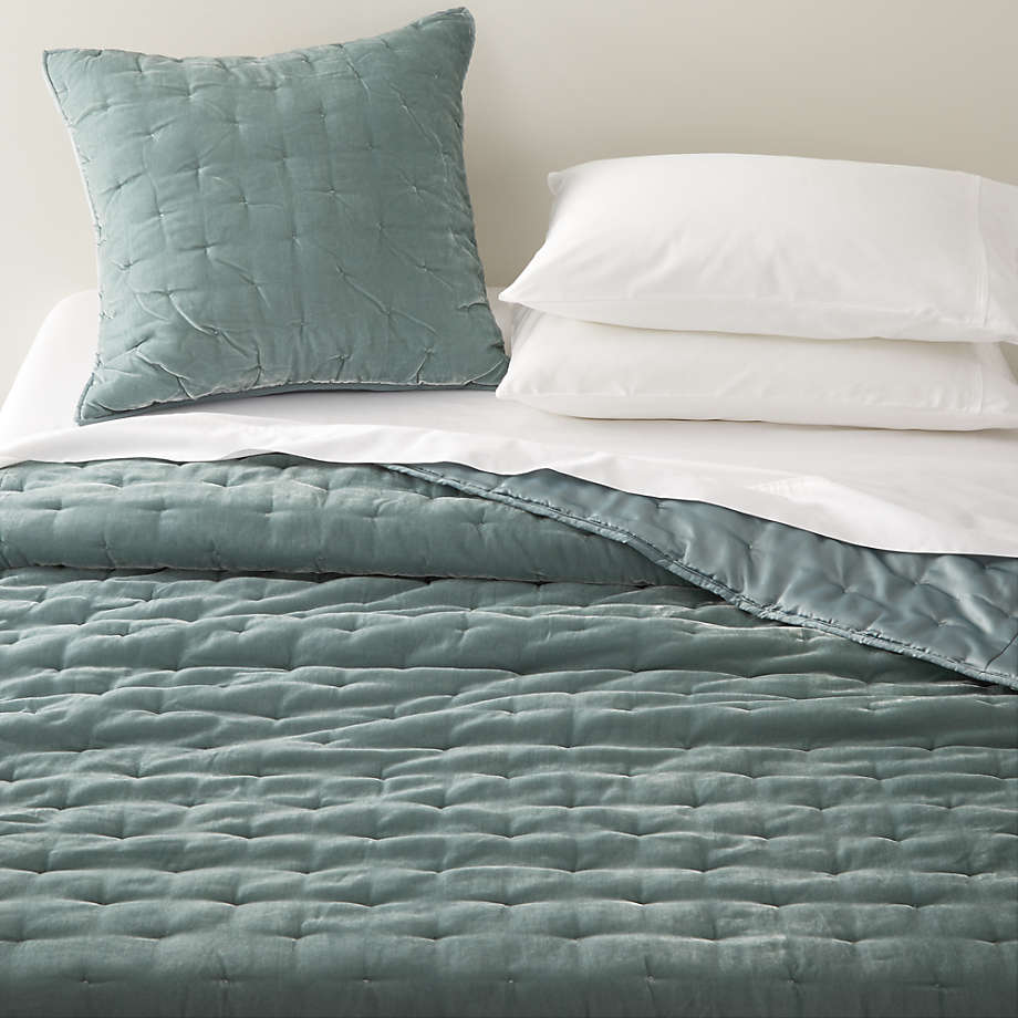 Audra Lead Velvet Full/Queen Quilt + Reviews | Crate & Barrel