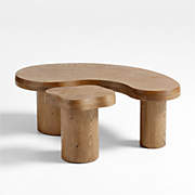 Panos Brown Solid Acacia Wood 51" Oval Coffee Table