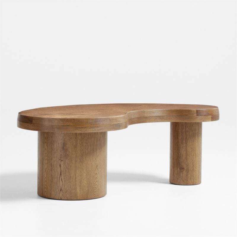 Augie Brown Oak Wood 48" Coffee Table by Jake Arnold - image 8 of 14