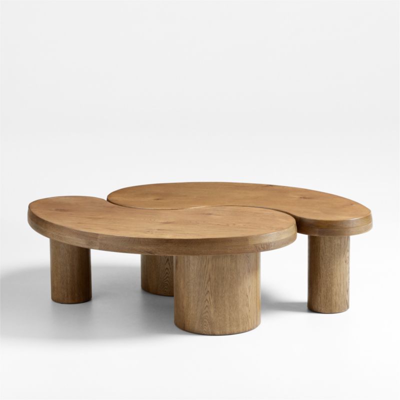 Augie Brown Oak Wood 48" Coffee Table by Jake Arnold - image 11 of 14