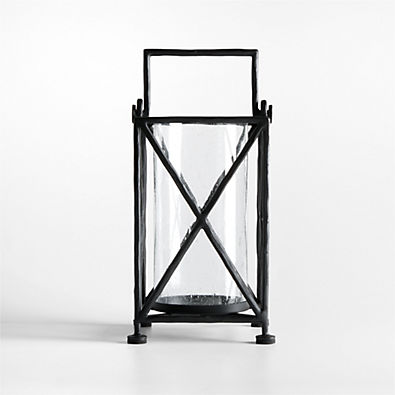 View Augusta Small Black Forged Metal Indoor/Outdoor Lantern 12" details