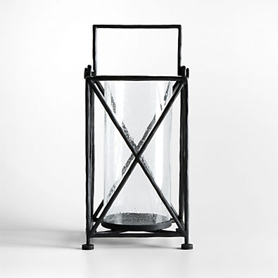 View Augusta Large Black Forged Metal Indoor/Outdoor Lantern 15" details
