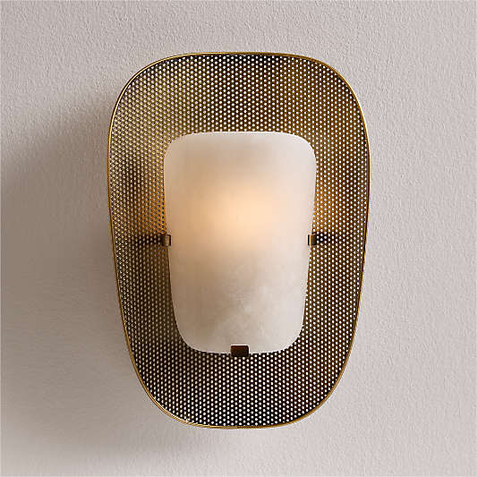 Aura Alabaster Wall Sconce Light