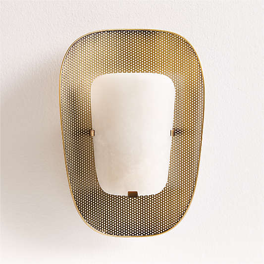 Aura Alabaster Wall Sconce Light