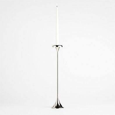 View Aura Large Nickel Cast Brass Taper Candle Holder 18 by Daniel Humm details