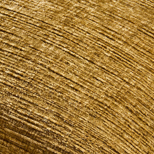 Aurea Chenille 22"x15" Yellow Throw Pillow with Feather Insert by Athena Calderone