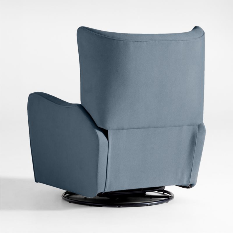 Aurora Denium Blue Nursery Power Recliner Chair with Metal Base - image 3 of 8