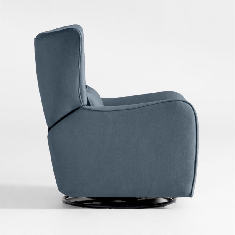 Aurora Denium Blue Nursery Power Recliner Chair with Metal Base - image 2 of 8