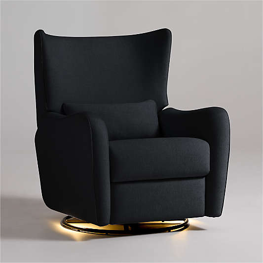 Aurora Midnight Blue Nursery Electronic Power Recliner with Nightlight