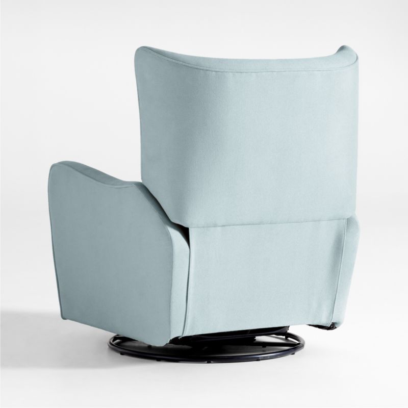 Aurora Light Blue Nursery Power Recliner Chair with Metal Base - image 4 of 9