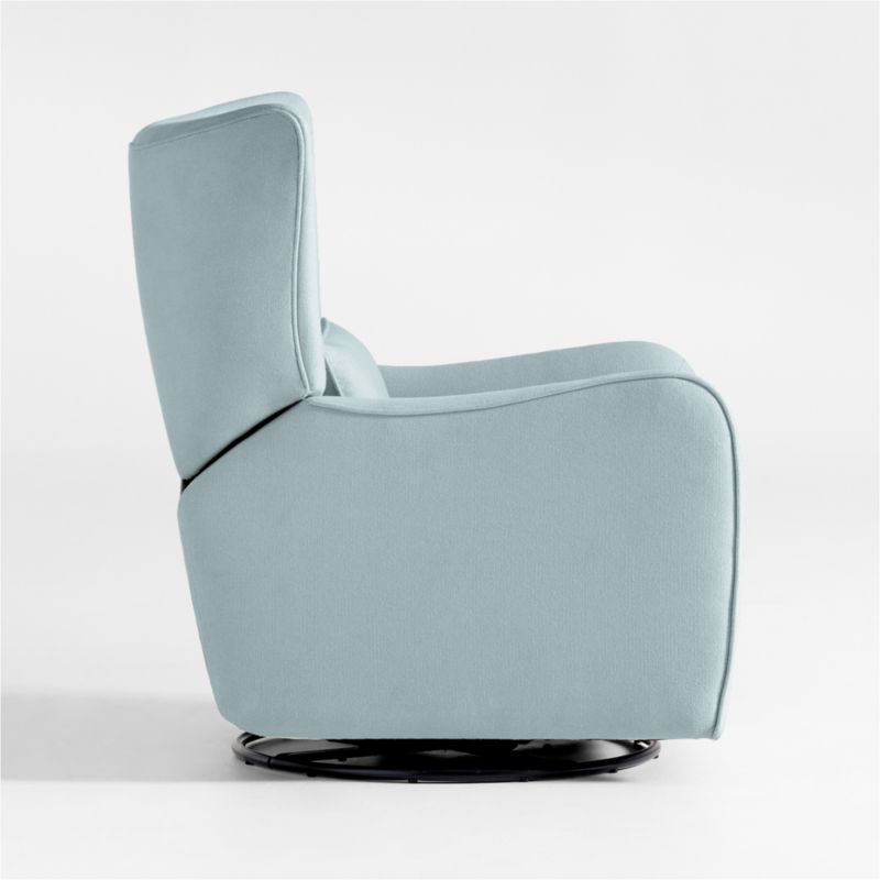 Aurora Light Blue Nursery Power Recliner Chair with Metal Base - image 3 of 9