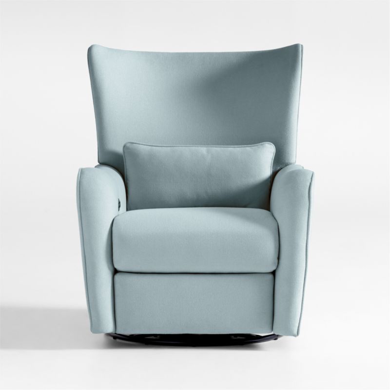 Aurora Light Blue Nursery Power Recliner Chair with Metal Base - image 2 of 9