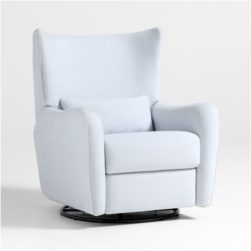 Aurora Winter Sky Blue Nursery Power Recliner Chair with Metal Base - image 0 of 10