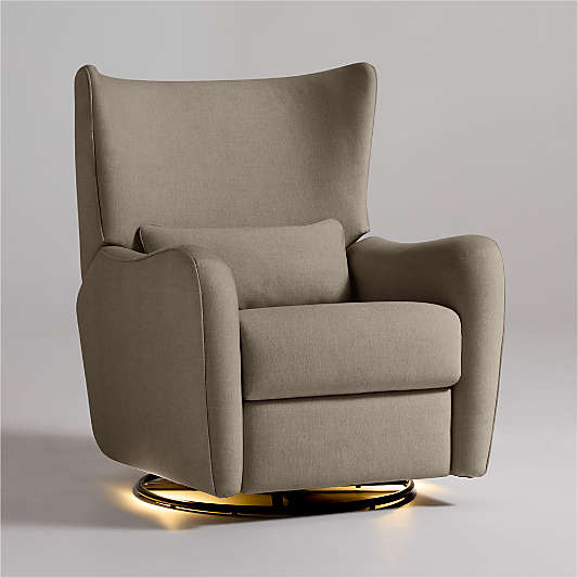 Aurora Sand Castle Nursery Electronic Power Recliner with Night Light