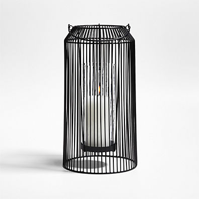 View Austell Large Black Metal Outdoor Lantern 17" details