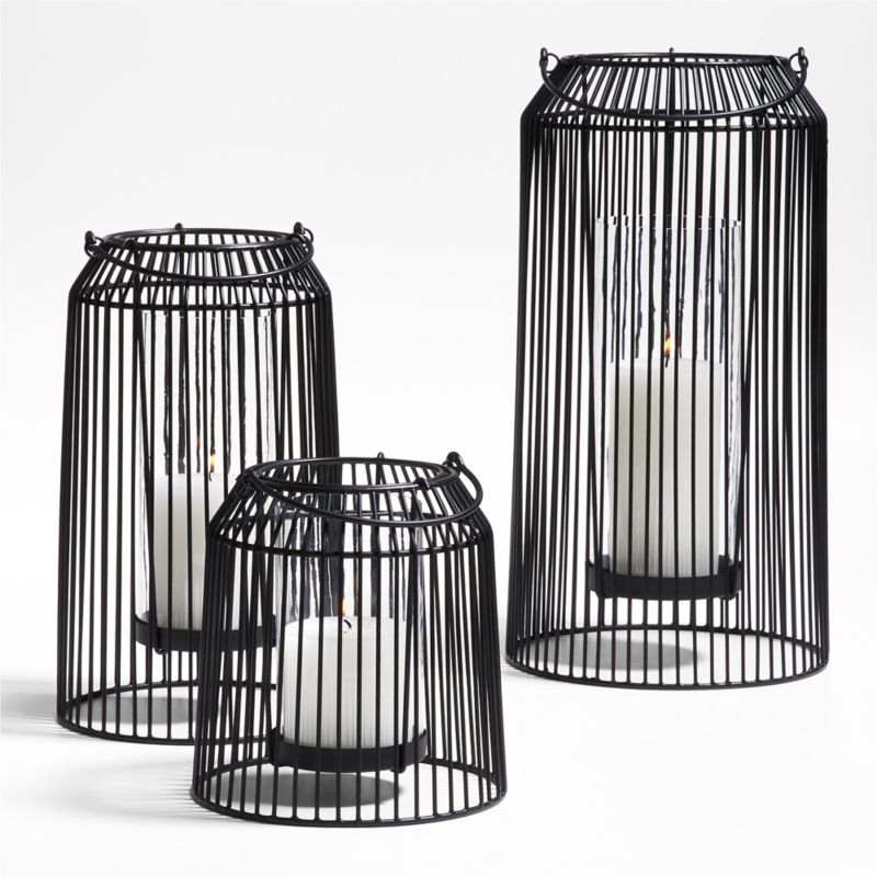 Austell Small Black Metal Outdoor Lantern 8" - image 2 of 9