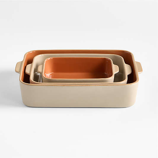 Autumn Speckle 3-Piece Ceramic Bakers Set