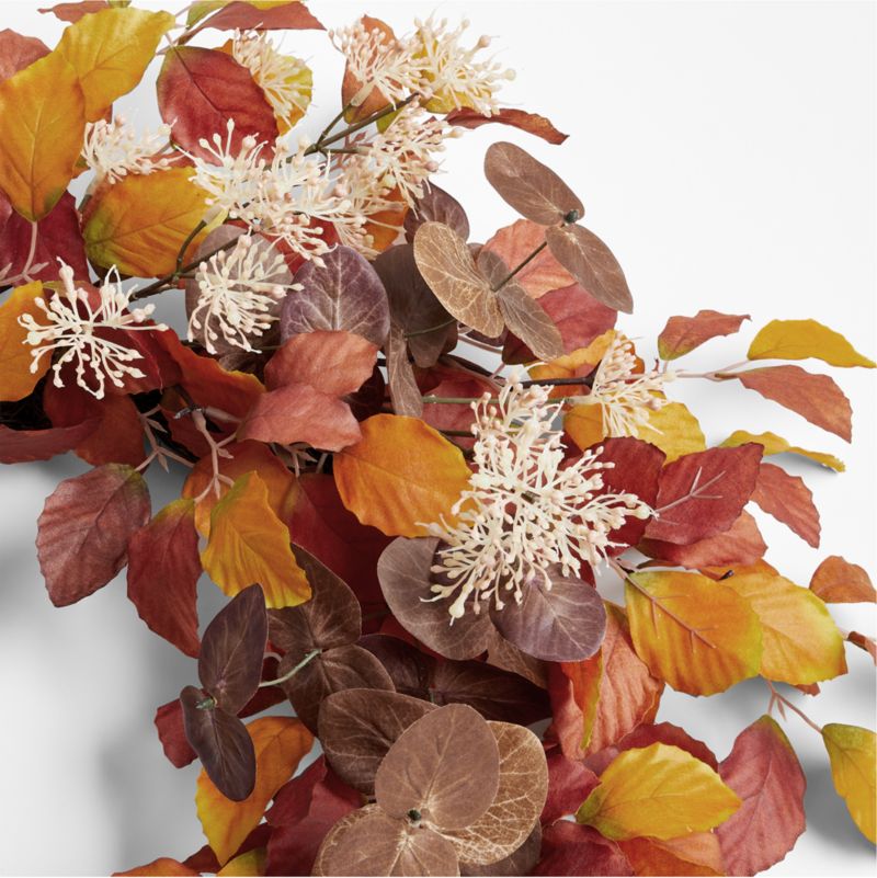 Faux Autumn Leaf Wreath 28" - image 2 of 3