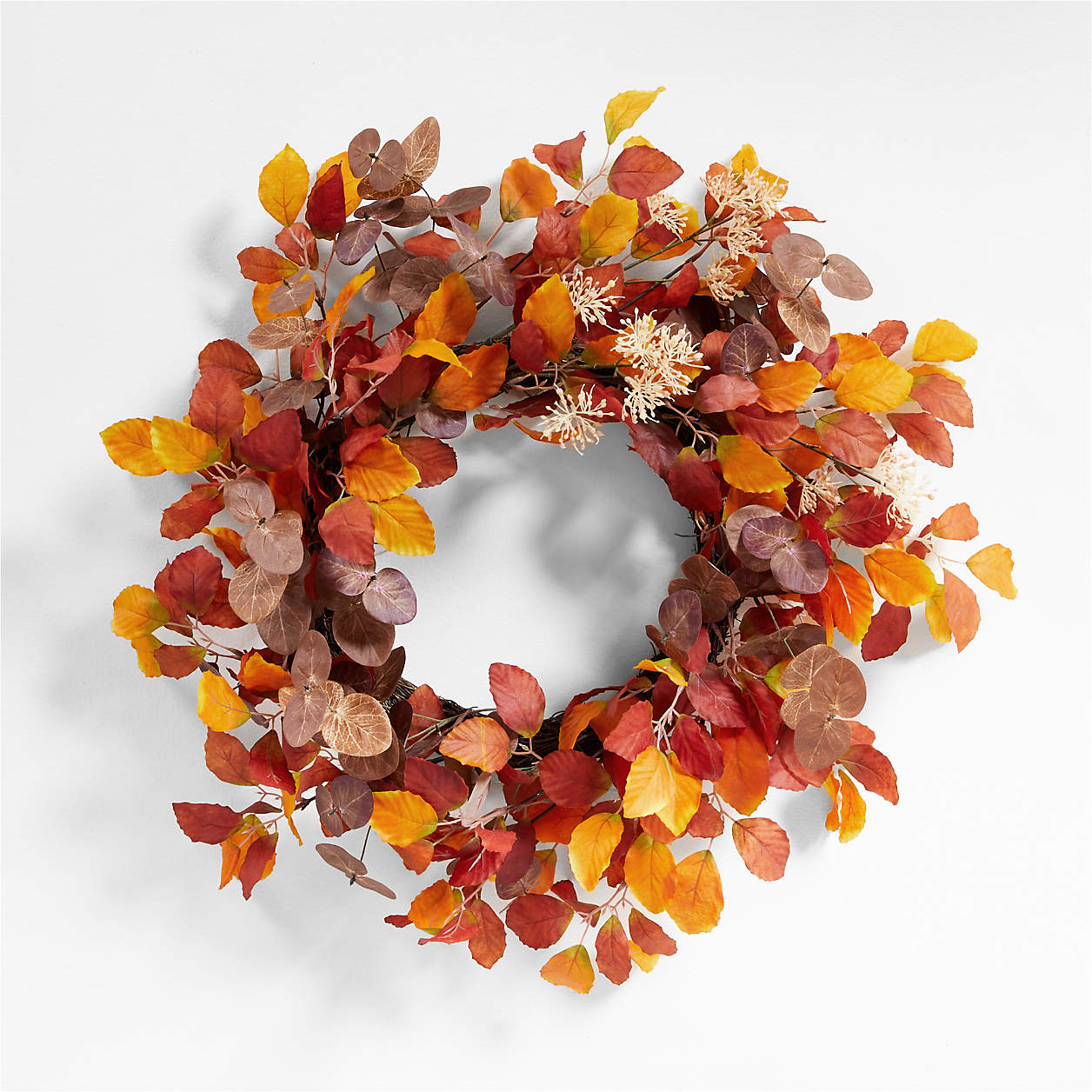 autumn leaf wreath fall decor