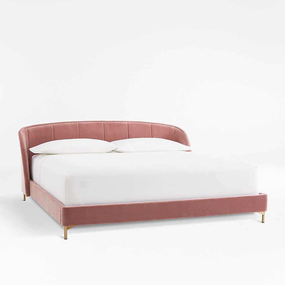 Ava Pink King Bed + Reviews Crate & Barrel