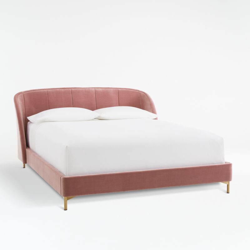 Ava Pink Queen Bed Reviews Crate, Pink Platform Bed Queen
