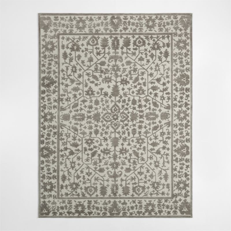 Avalon Wool Hand-Knotted Taupe Brown Rug Swatch 12"x18" - image 1 of 4