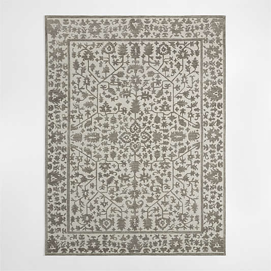 Avalon Wool Hand-Knotted Taupe Brown Area Rug 8'x10'