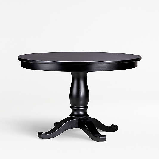 Avalon 45" Black Round Extension Dining Table