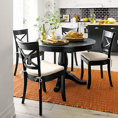 Vintner Black Wood Dining Chair And, Crate And Barrel Metal Dining Room Chairs