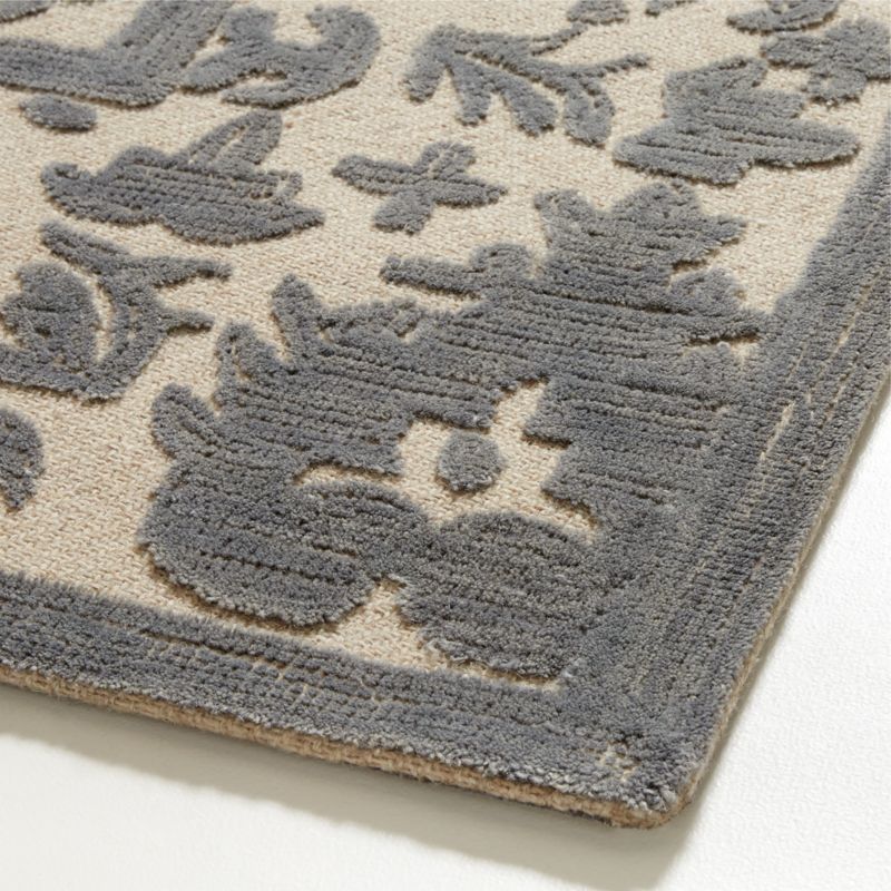 Avalon Wool Hand-Knotted Light Grey Area Rug 6'x9' - image 3 of 4