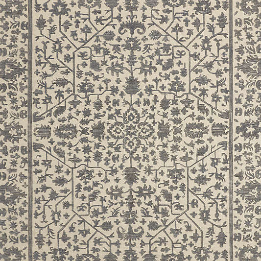 Avalon Wool Hand-Knotted Light Grey Rug Swatch 12"x18"