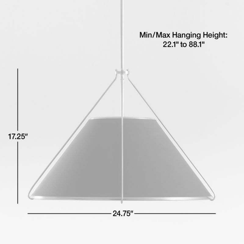 View Remi Black Conical Pendant Light - image 2 of 7