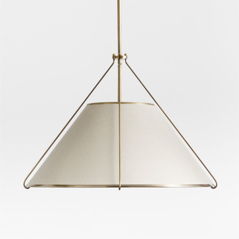 Remi Natural Conical Pendant Light + Reviews | Crate & Barrel