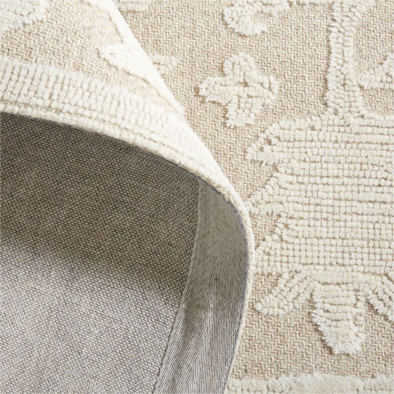 Avalon Wool Hand-Knotted Taupe Rug Swatch 12"x18" - image 3 of 5