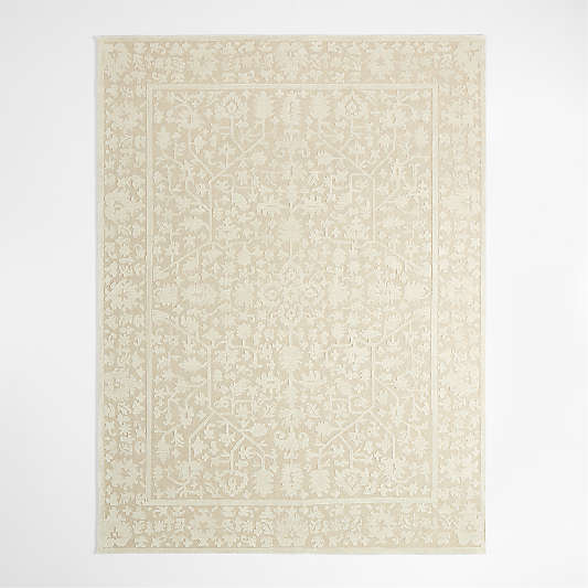 Avalon Wool Hand-Knotted Taupe Area Rug 10'x14'